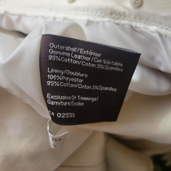 Danier, Cream Leather and Cotton Jacket. Versatile Design. Almost new. - Picture 9 of 9